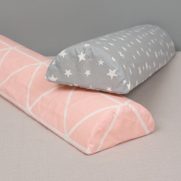 Cotton Cover for the half moon pillow case only pillowcase Neck back knee support Bolster cylinder case semi roll leg pain relief