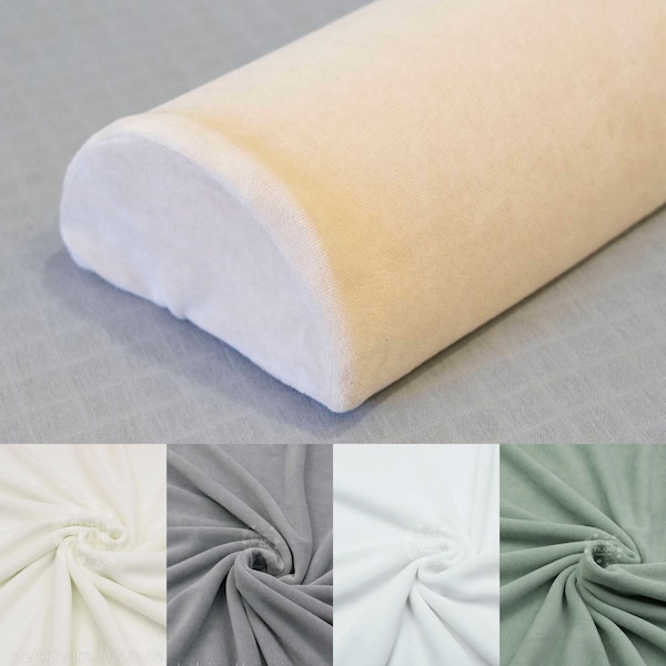 Velour Cover für den Halbmond Kissen Kissenbezug Nacken Rücken Knie Unterstützung Bolster Zylinder Fall Semi Roll Bein Akzent Schmerzlinderung