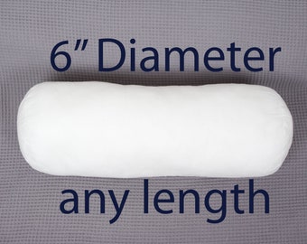 Any size of Bolster insert 4" 5" 6'' 7" 8'' 9" 10" 12" diameter pillow insert roll round ended insert bumper inside filling pillow bolster