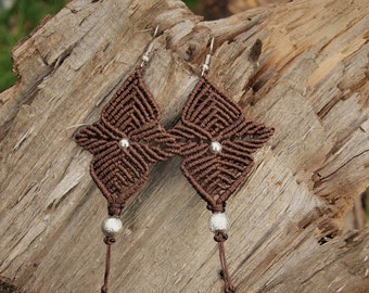 Flower Macramé Earrings !!