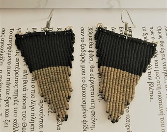 Geometrical Macramé Earrings!!