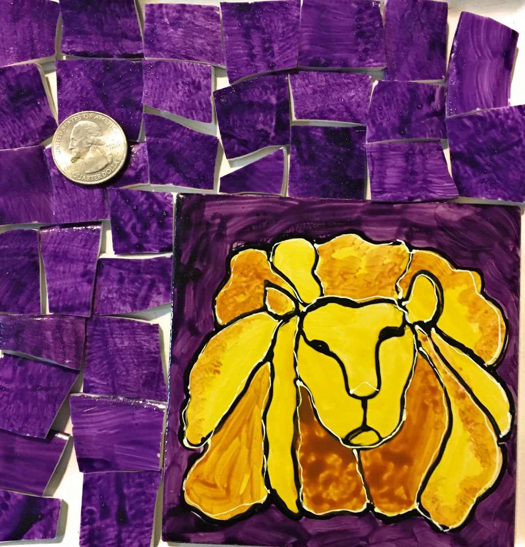 Mosaic Craft Supplies & Tools Modern Abstract Hand Painted Etsy