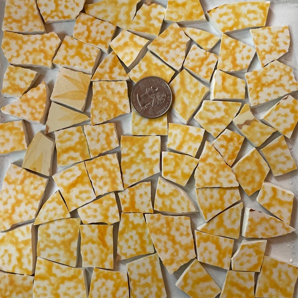 Mosaic Art and Crafts Supplies Shades of Yellow Tiles E845