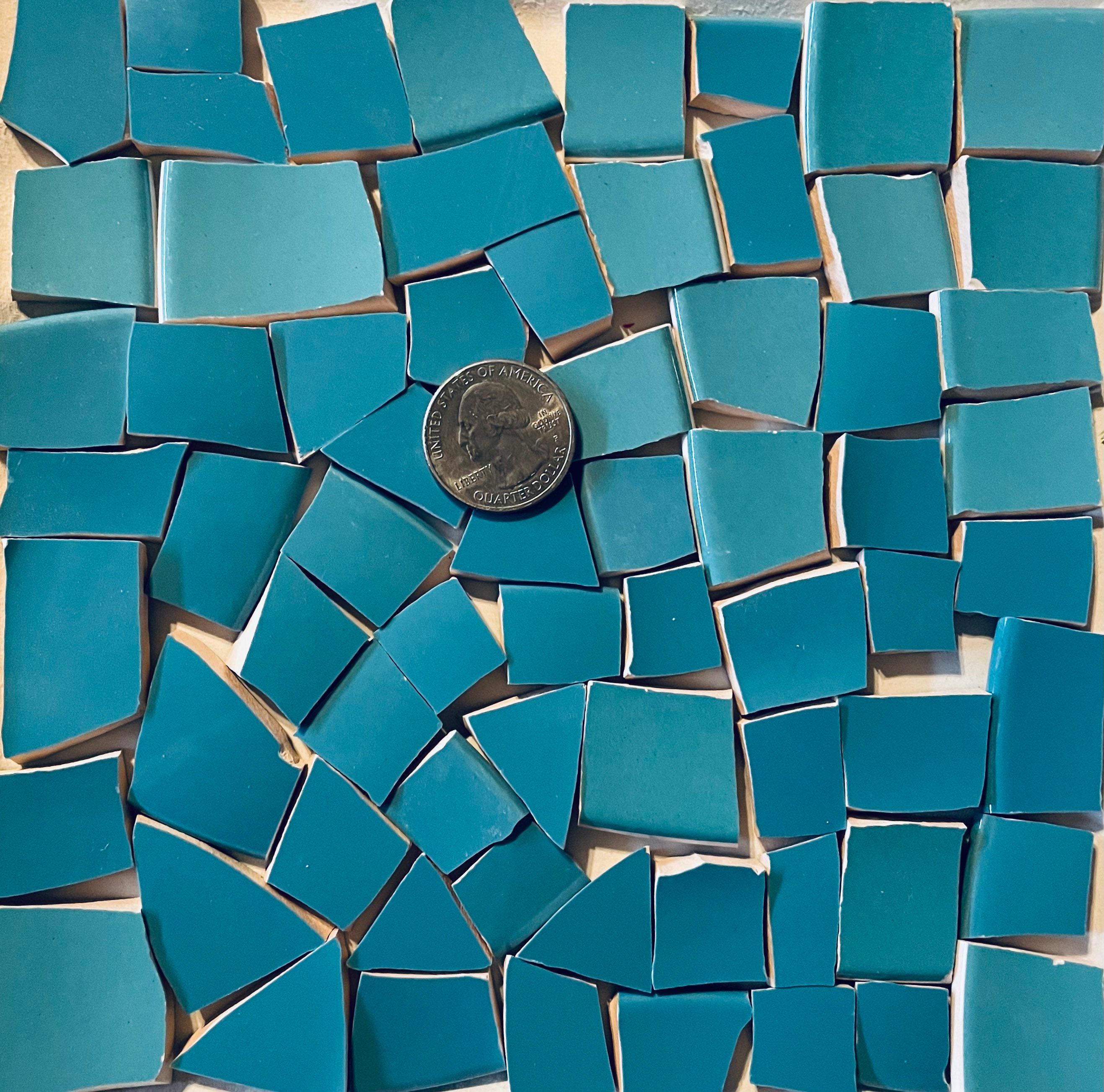 Lanyani Broken Ceramic Porcelain Tiles for Mosaic Crafts Glazed Irregular  Blue and White China Plate Mosaic Tiles, 11x11 Inch 