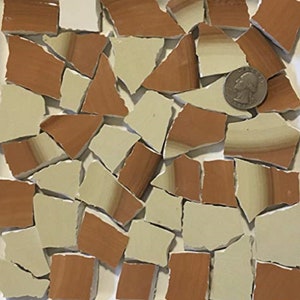 Mosaic Art and Crafts Supplies Chunky Southwestern Beige and Brown Tiles C568