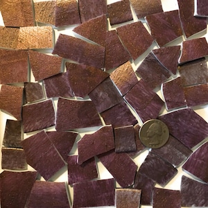 Hand Painted Solid Colored Mosaic Tiles ~ Broken China Hand Cut Plates ~ Art  and Craft Supplies ~ Tools ~Shimmer Chocolate Brown HP108