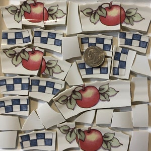 Mosaic Art and Crafts Supplies Garden Tiles with Apples C471a