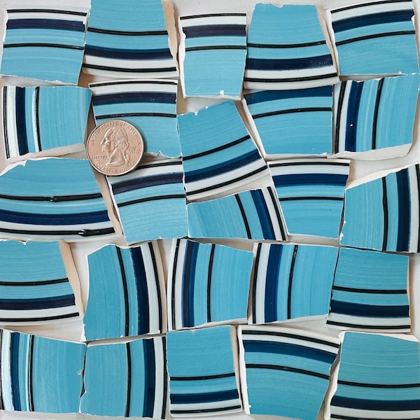 Navy Mosaic Tiles - Etsy
