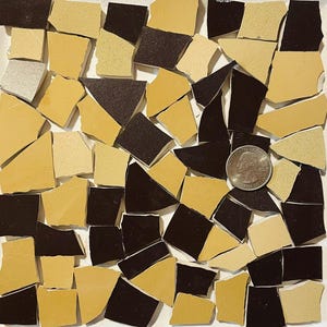 Broken China Mosaic Tile: Dark Chocolate & Coffee Brown Craft Supplies