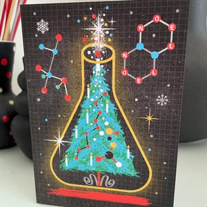 Tarjeta navideña química
