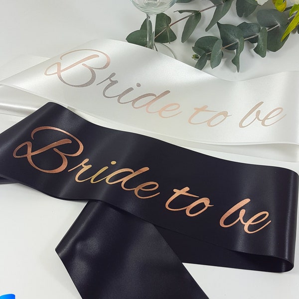 Rose Gold Bride To Be Hen Party Personalised Sash. Hen Party Ideas