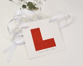 Glitter Hen Party L Plate For The Bride To Be. Bridal Shower Learner L Plate. Hen Do Accessory And Gift. Luxury Hen Night Costume Ideas