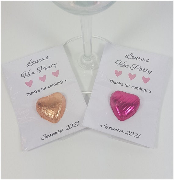 Personalised Hen Party Favours. Custom Hen Do Favour Chocolate