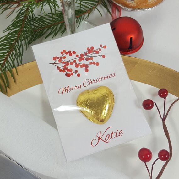 Christmas Table Favours. Christmas Table Gifts. Red Berries Place