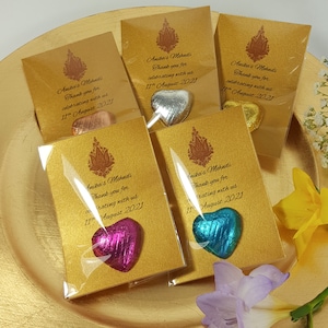 Personalised Mehndi Chocolate Favours. Mehndi Decor. Mehendi Party Henna Tattoo Design Favor Chocolate Sweet Hearts. Indian Wedding Sweets