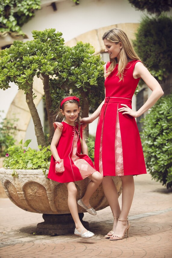 mommy and me red dress