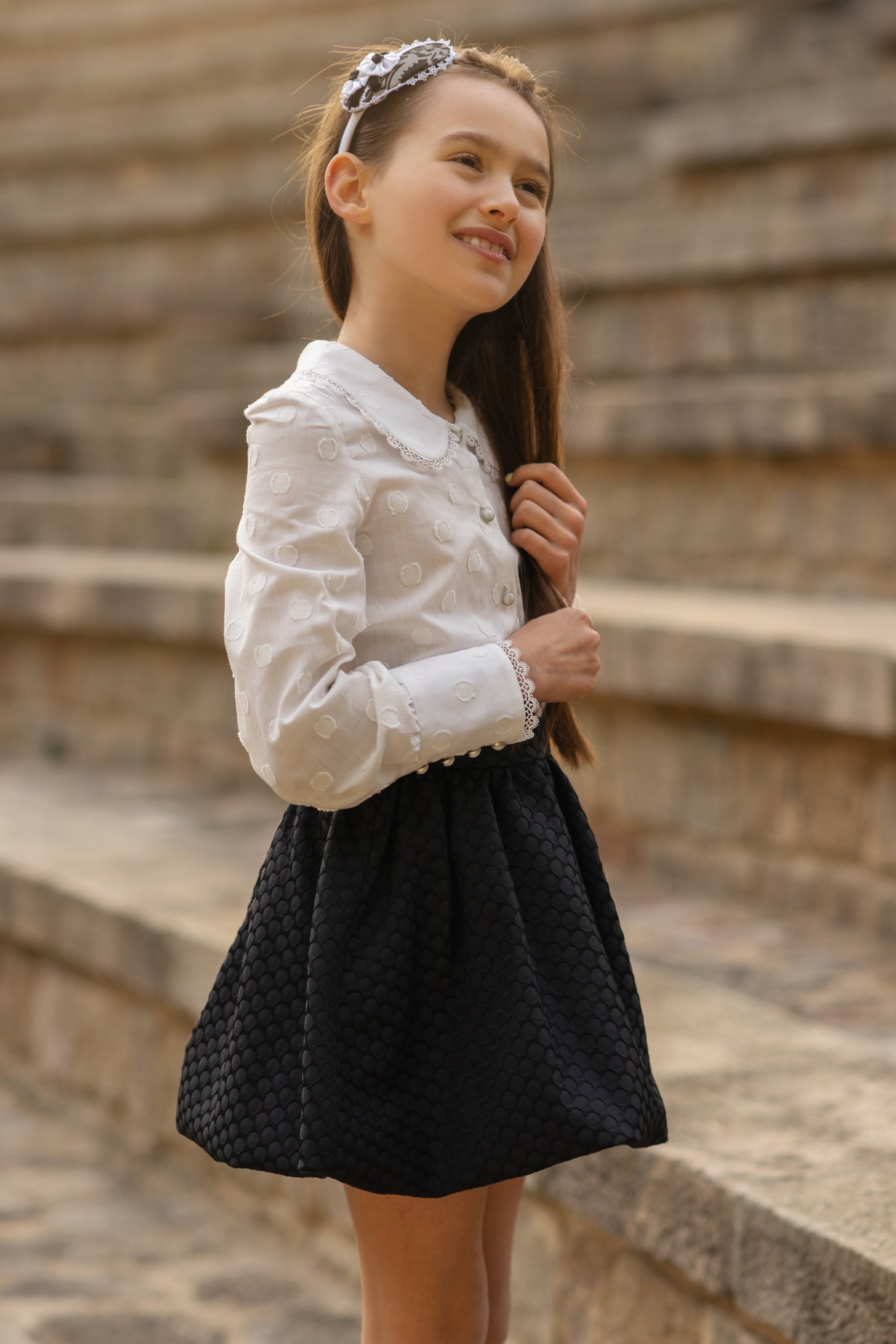 Girl Skirt Black Balloon Skirt for Girl Ruffled Skirt in | Etsy