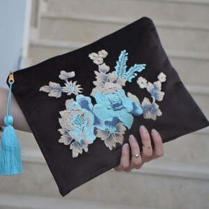 Velvet embroidered clutch,Turkish women clutch,Boho Purse,Velvet Evening Clutch,Handmade women Clutch,Brıdal Clutch,Traditional clutch bag