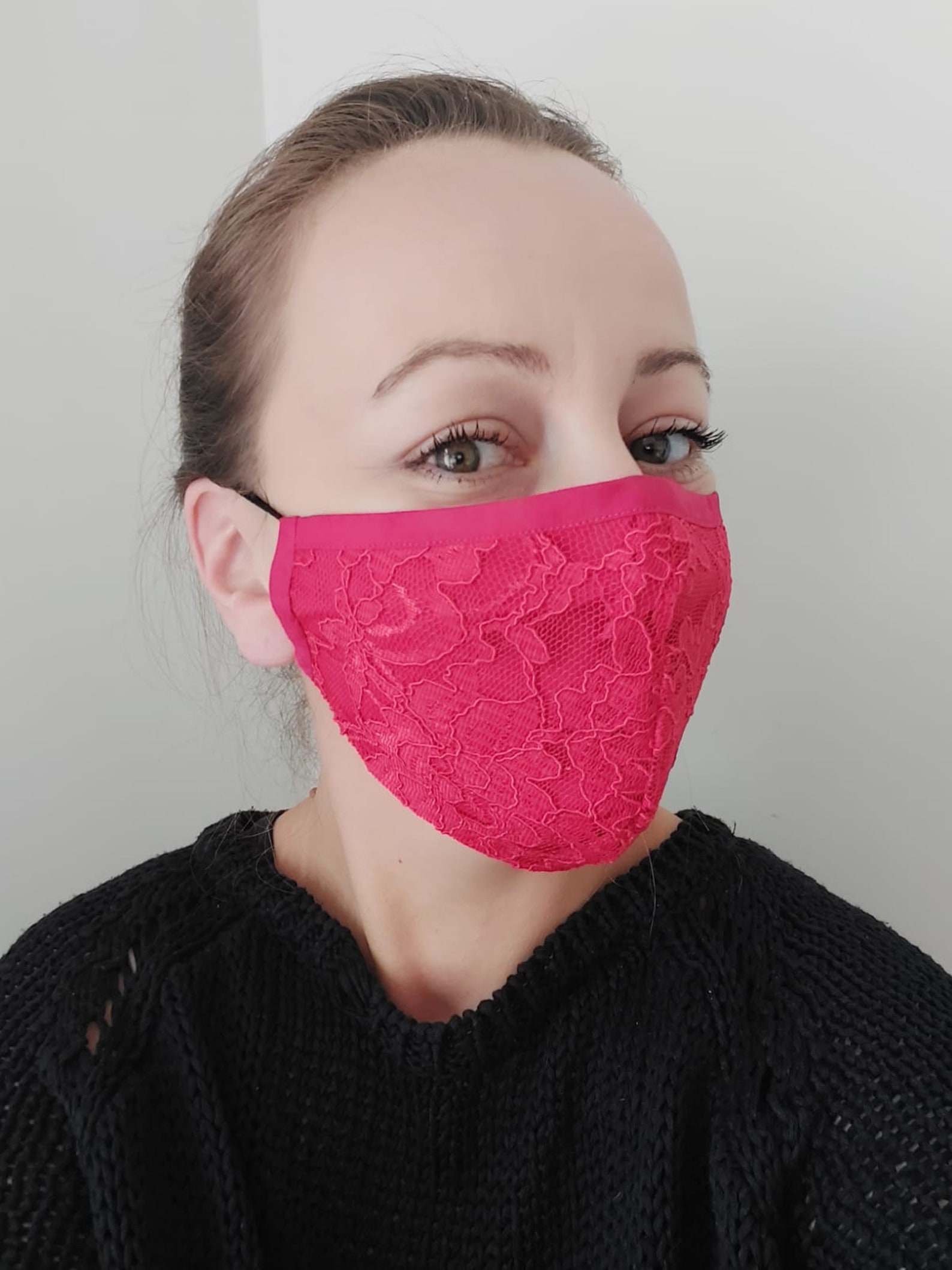 Red Lace Maskhandmade Maskwashable reusable With Nose - Etsy
