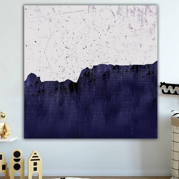 Abstract Landscape Print on Canvas Minimalist Wall Art Modern Print Wall Hanging Decor Nordic Decor Idea Gift for Living Room Wall Decor