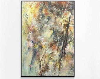 Arte astratta colorata Dipinti moderni Pittura creativa acrilica Decorazioni per la casa Arte minimalista Pittura personalizzata Arte verde / TURMOIL VERDE 40"x30"