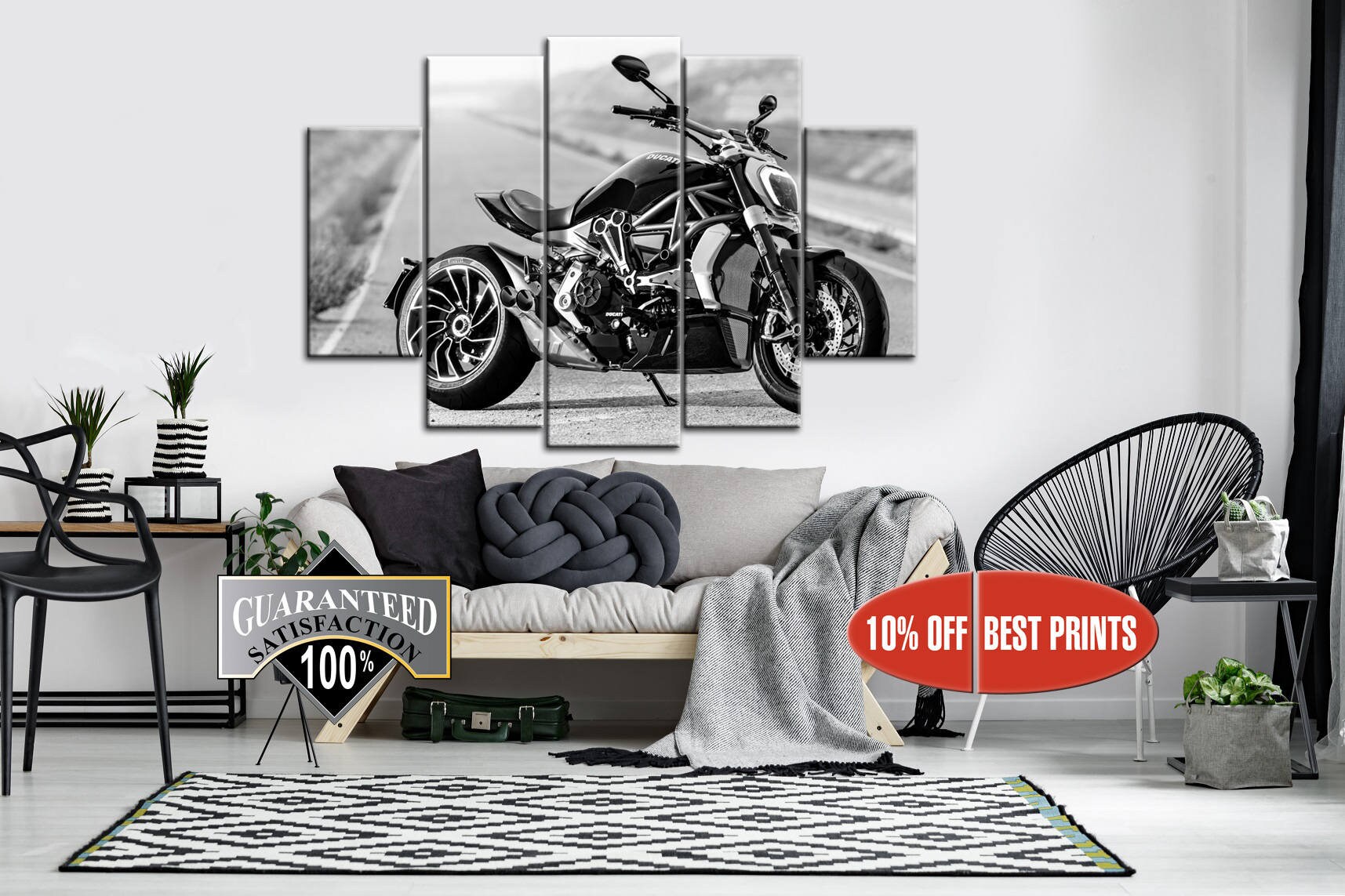 Motorbike Large Print Motorbike Wall Art Bike Art Canvas | Etsy