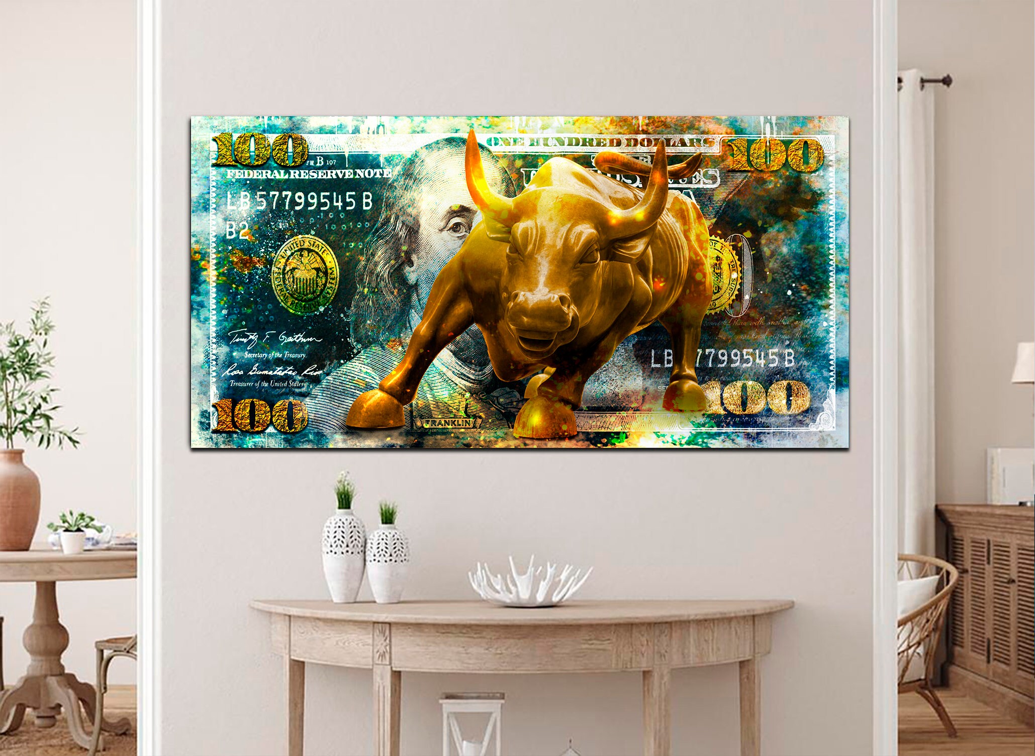 Charging Bull Wall Art LeinwandDruck Charging Bull Wall Decor Etsy