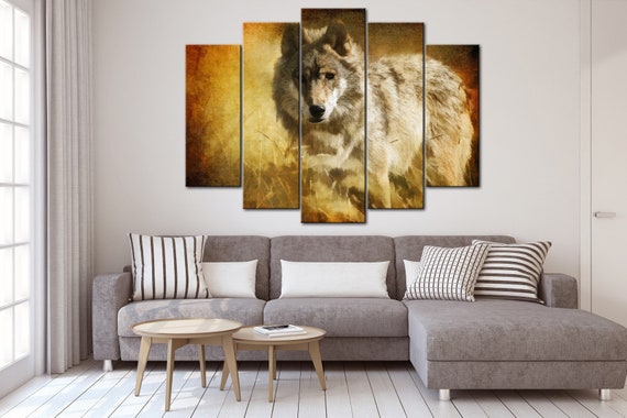 Wolves Wild Pack Animals Wall Art Large Poster Howling Wolf Canvas Pictures