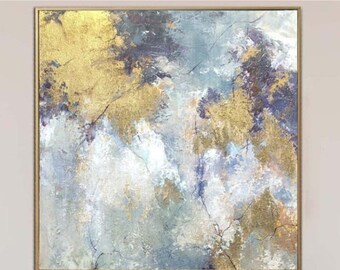 Abstract Painting Canvas Original Minimalist Painting Modern Painting Original Creative Painting Texture Painting GOLDEN AUTUMN 27.5"x27.5"