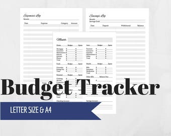 budget tracker etsy