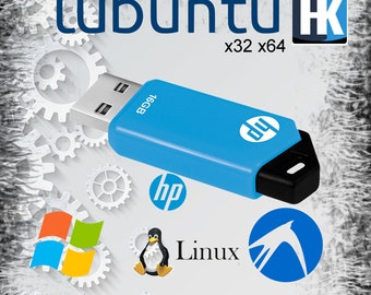 Lubuntu 18.04.5 LTS (Bionic Beaver) 32 and 64 Bit on MultiBoot HP 16 gb Flash Drive