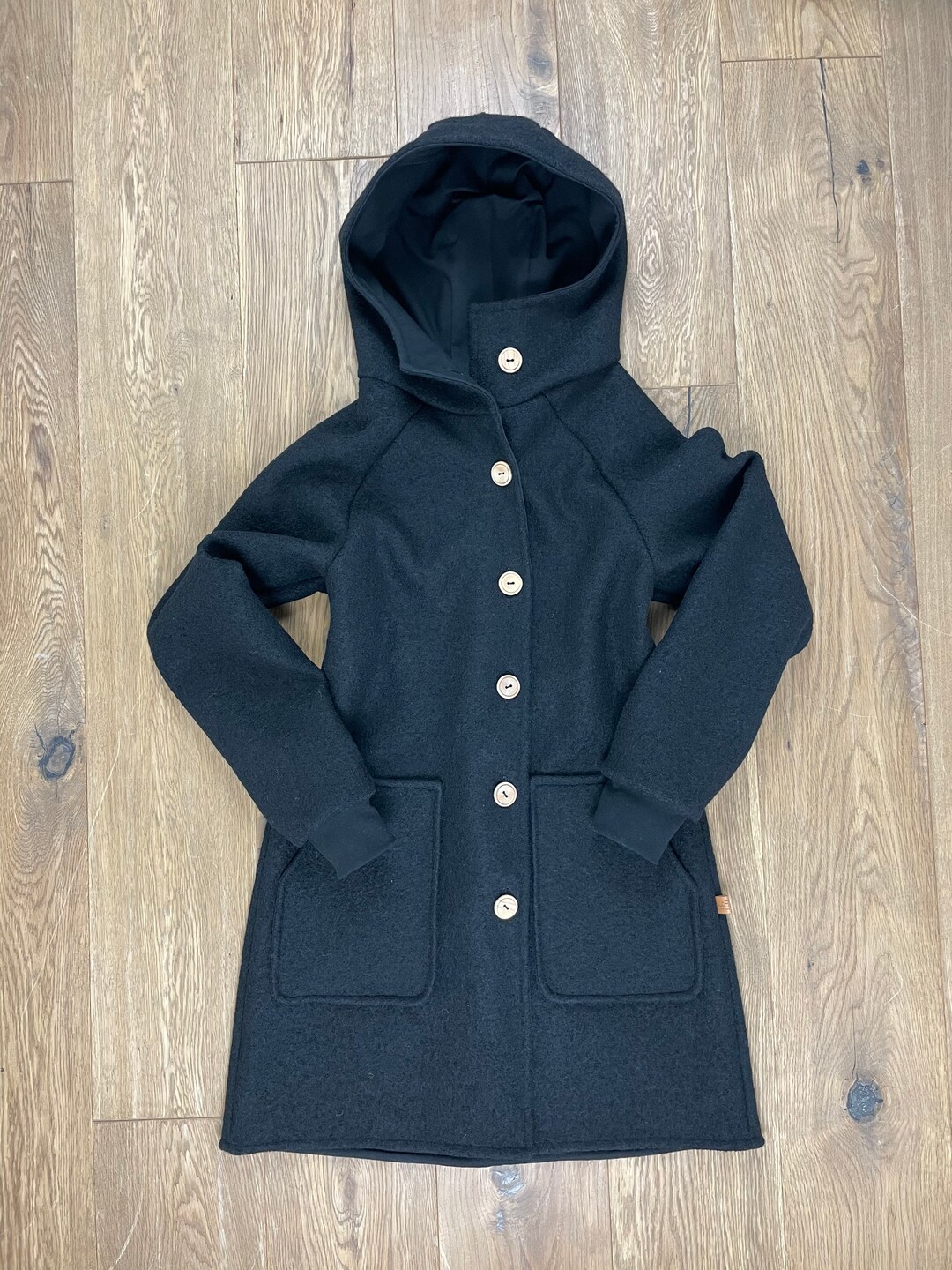 Mantel Wolljacke Alpaka Imitat Longblazer Strickjacke Kragen Damen DSTREET S-L