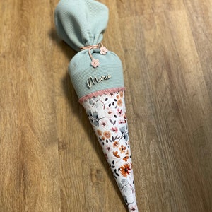 Sibling Cone 35 cm School Cone Kindergarten Cone Vintage Flowers
