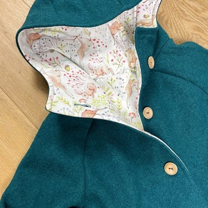 Damen Walkjacke viele Farben Walkmantel Wolljacke Wollmantel Petrol