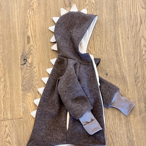 Dino jacket made of felt zipper children 25 colors felt coat felt jacket wool coat