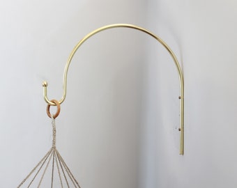 Baby mobile Hanger | Brass baby mobile arm | Boho hanging crib mobile hook | Wall-mounted baby mobile holder | Nursery Mobile Crib Holder