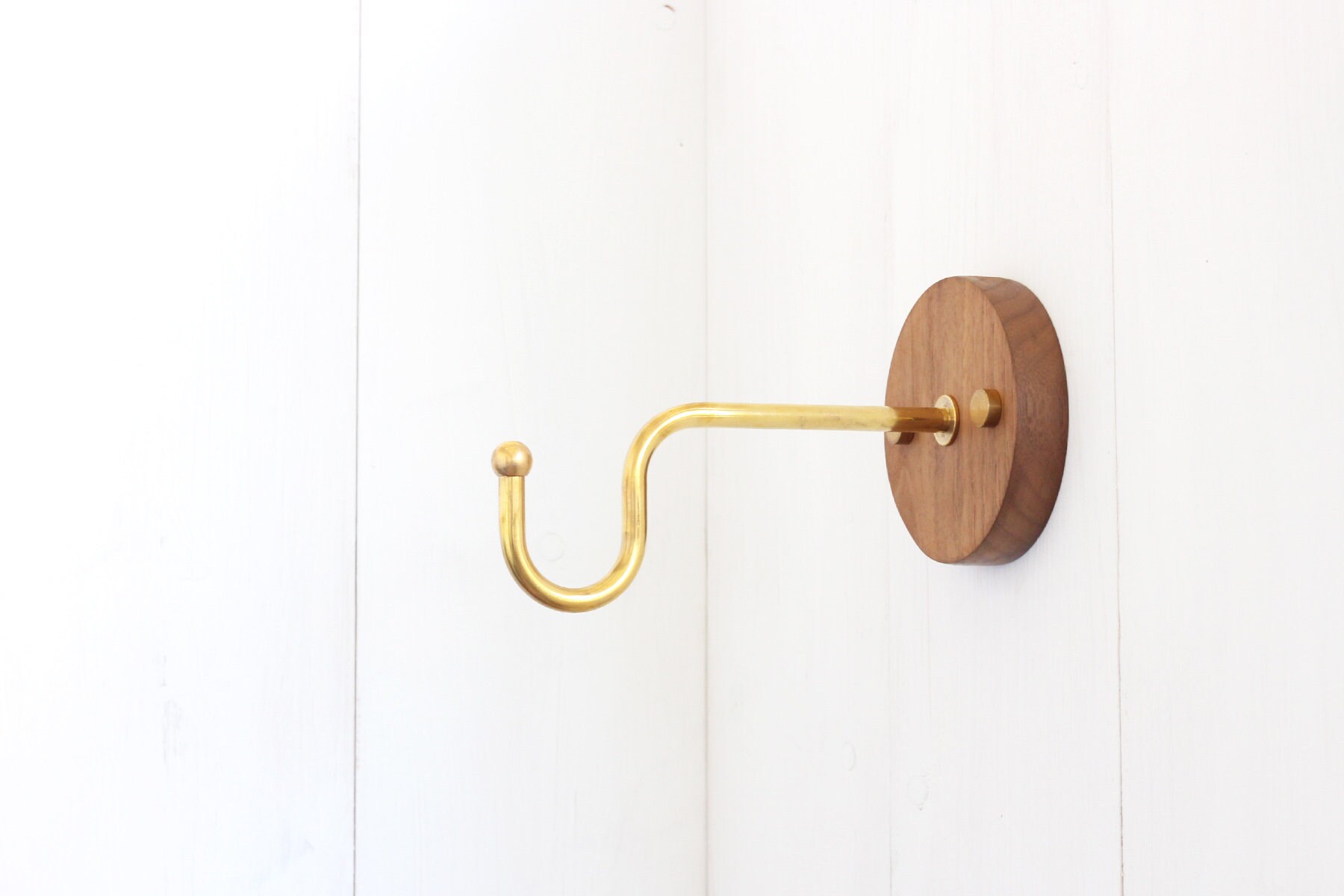 Wall Hook for Hanging Planter Indoor or Outdoor. Solid Brass Etsy