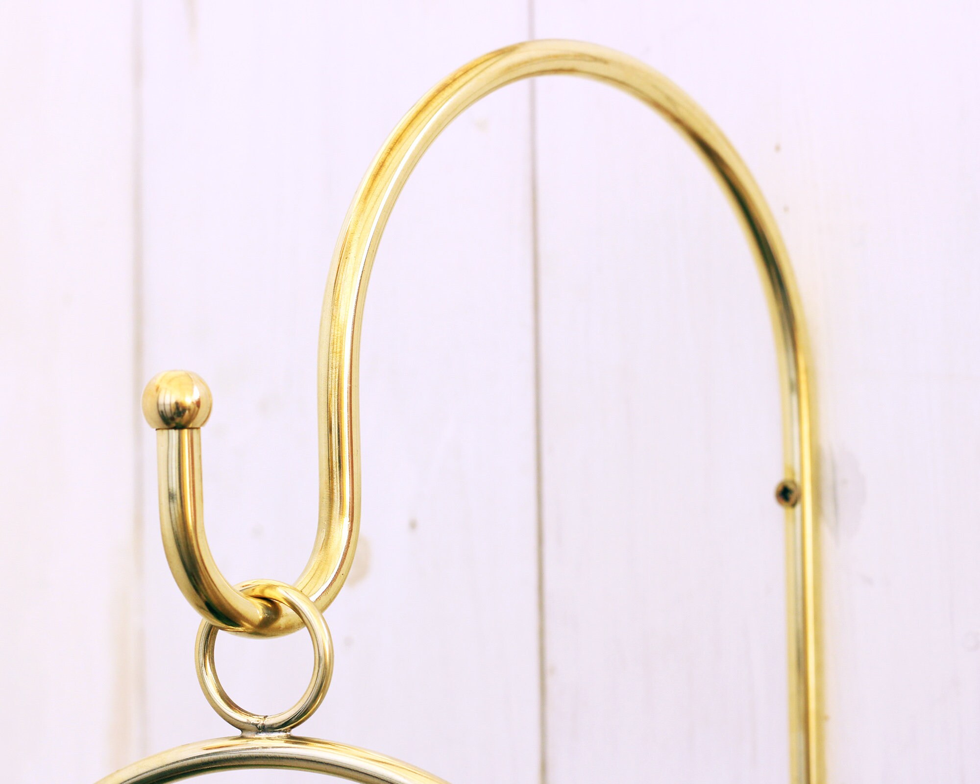Wall Hook for Hanging Planter Indoor or Outdoor. Solid Brass and