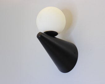 Cone lamp. Contemporary wall light. Minimalist modern sconce. Designer lamp