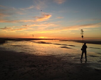 De kabeljauw van de Kaap van de prachtige zonsondergang bij eb!