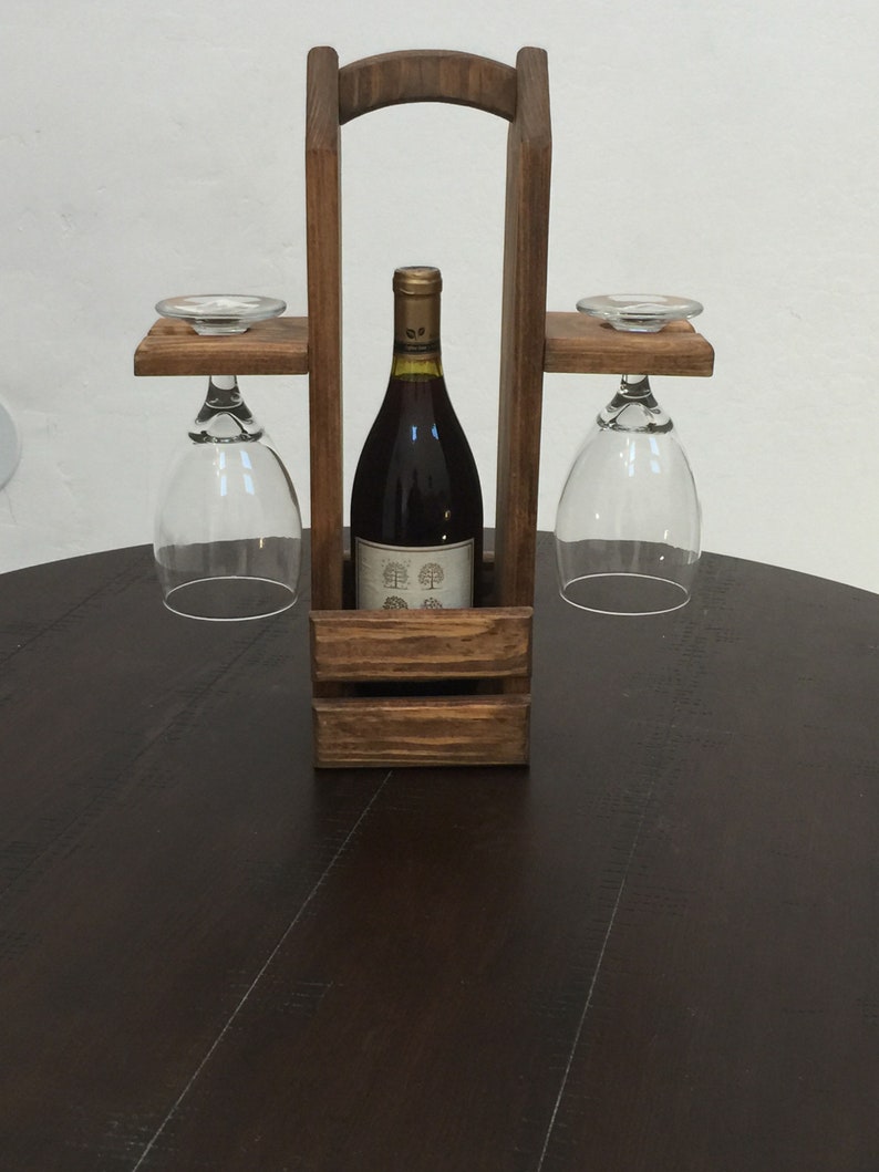 Portable wine and glass rack Etsy