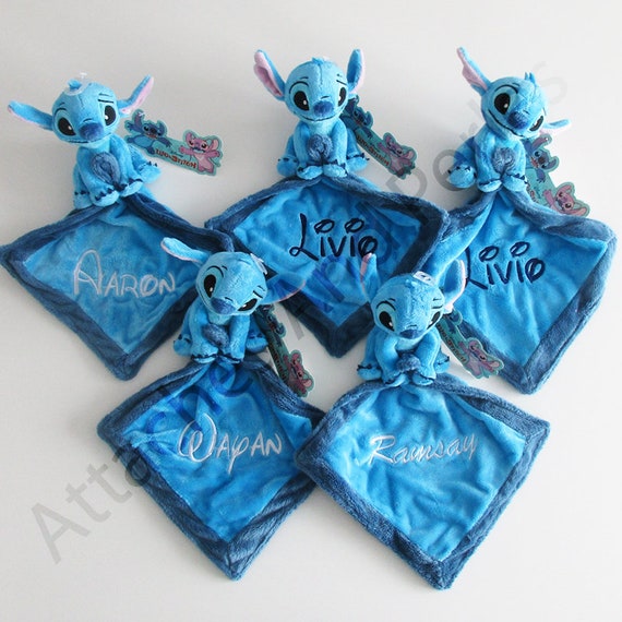 Doudou brodé bébé stitch de lilo et stitch personnalisable -  France