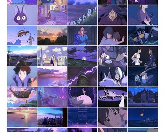 collage set 40 pcsanime kit anime poster set quality coated etsy denmark