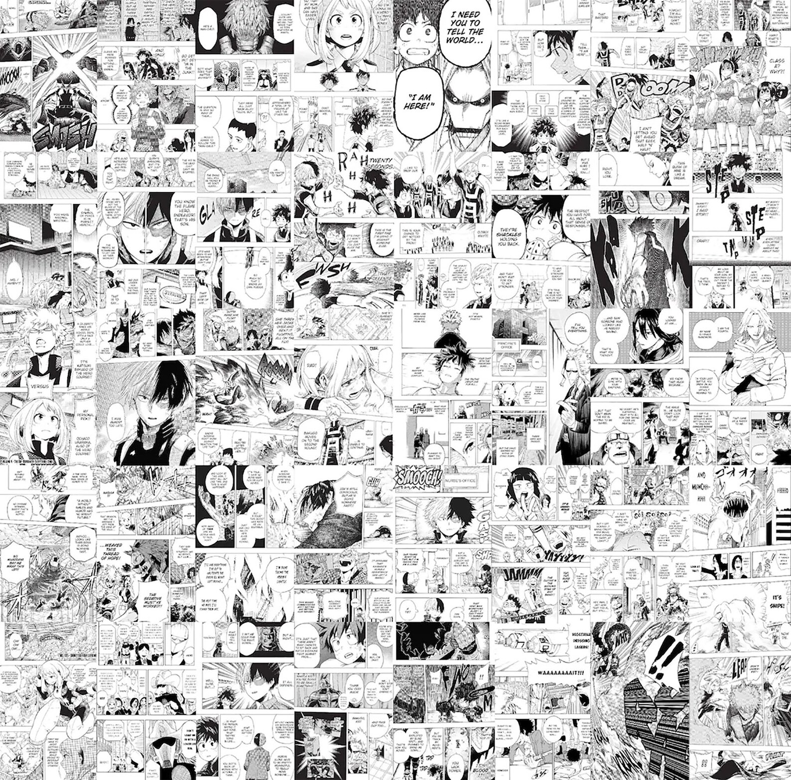 144 Pcs Anime Manga Wall Collage Aesthetic Black White Anime Etsy