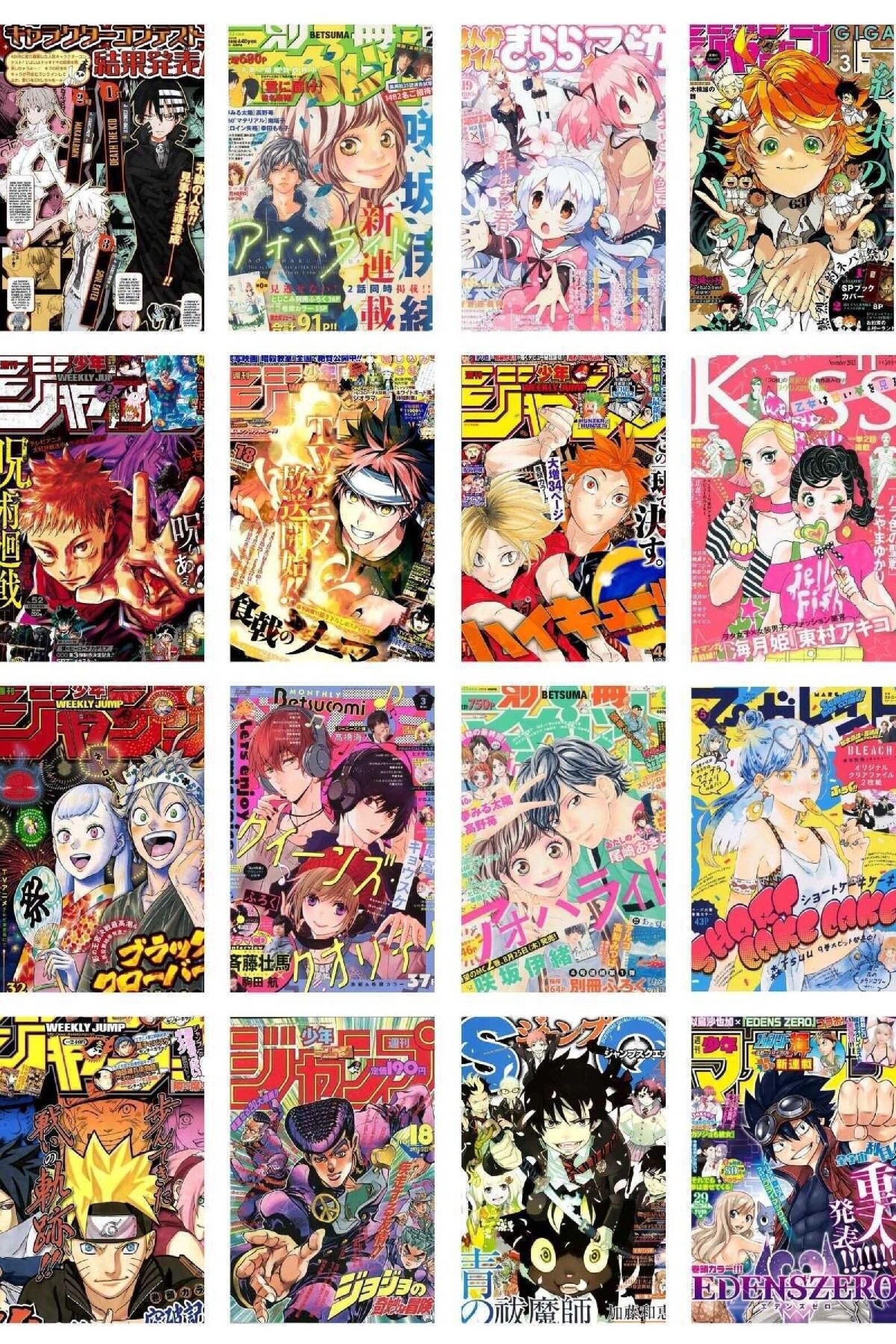 Anime Poster Set Anime Collage Set Anime Poster Minimalist Etsy