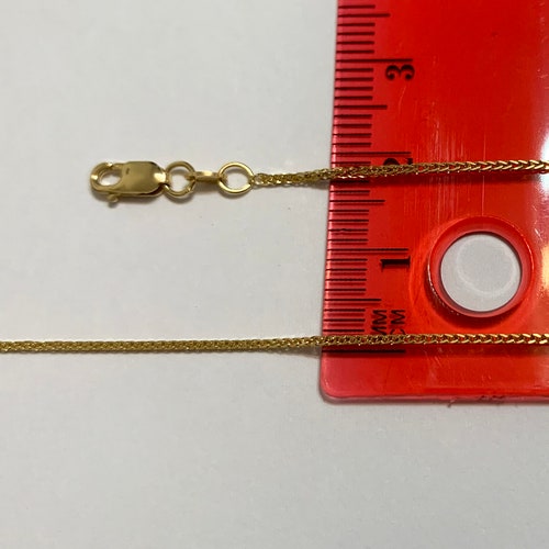 10k solid yellow gold(1mm/1.3mm/1.8mm/2.3mm)Italian wheat shops chain(up to 24