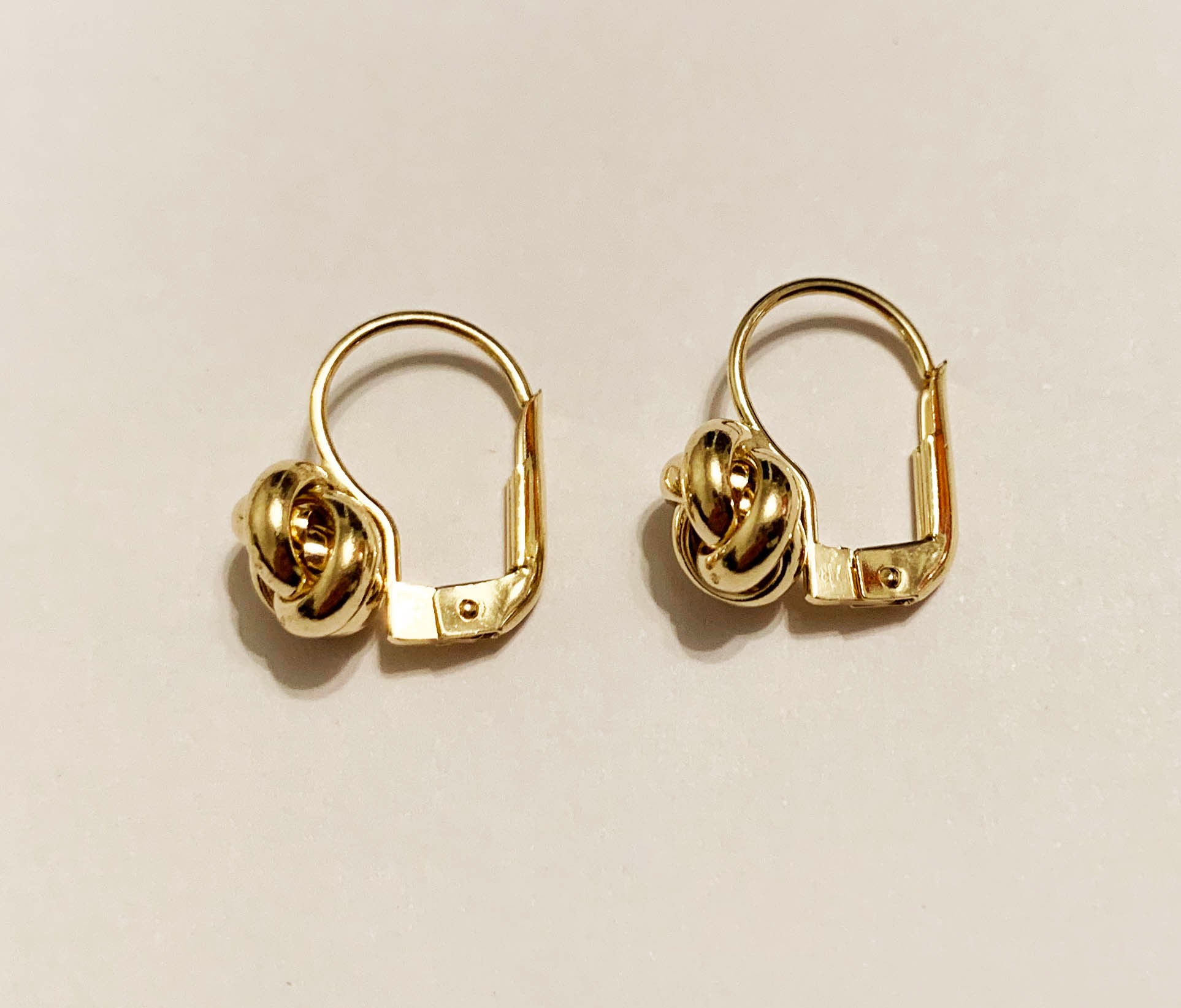 Solid gold 2024 leverback earrings