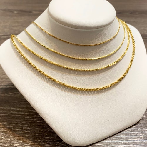 18k Solid Yellow Gold1mm/1.3mm/1.8mm/2 