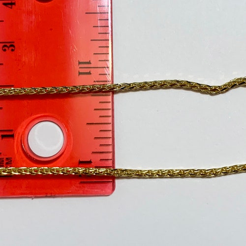 10k solid yellow gold(1mm/1.3mm/1.8mm/2.3mm)Italian wheat shops chain(up to 24
