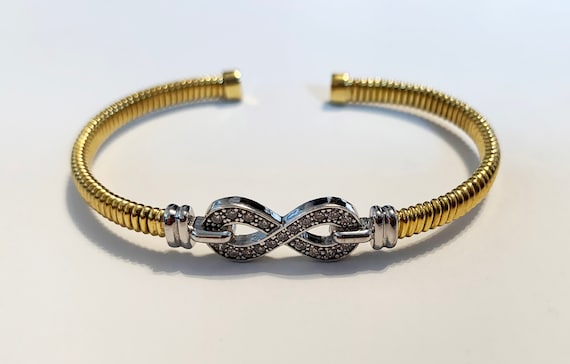 Bracciale in filo di rame intrecciato e perle rosa fatto a mano - ... | su
